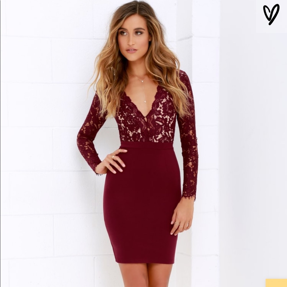 Swoon-er or Later Long Sleeve Lace Dress